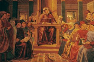 Augustin enseignant la rhétorique à Rome - Benozzo di Lese di Sandro Gozzoli