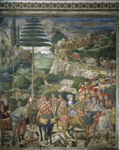 Cortège des Mages avec Julien de Médicis et Joseph II, Patriarche de Constantinople - Benozzo di Lese di Sandro Gozzoli