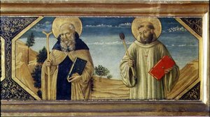 Saint Antoine Abbé et Saint Benoît (détail) - Benozzo di Lese di Sandro Gozzoli