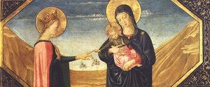 Le mariage mystique de Sainte Catherine (détail) - Benozzo di Lese di Sandro Gozzoli