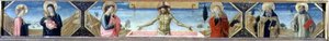 Le mariage mystique de Sainte Catherine, Le Christ ressuscité et Saint Antoine Abbé et Saint Benoît - Benozzo di Lese di Sandro Gozzoli