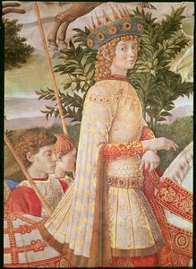 La Procession des Mages, la procession menée par Laurent le Magnifique sous les traits du Mage Caspar, (détail) de Lorenzo de