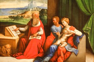 La Sainte Famille avec Saint Jérôme - Benvenuto Tisi da Garofalo