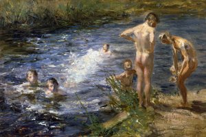 Garçons à la rivière