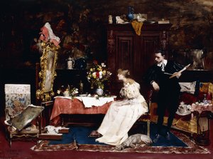 Présentant son portrait, 1883 - Berci de Karlovszkyn
