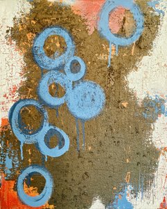 Cercles bleus texturés