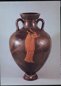 Amphore attique à figures rouges représentant un musicien jouant de la lyre (céramique) - Berlin Painter