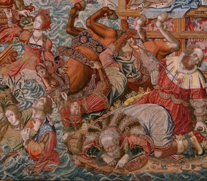 Série Les Honneurs. Fortune, Le chemin des Honneurs. Cinquième tapisserie de la série. Modèle Cercle de Bernard van Orley et Jan Gossaert de Mabuse. Manufacture Pieter van Aelst, Bruxelles - Bernaert van (circle of) Orley