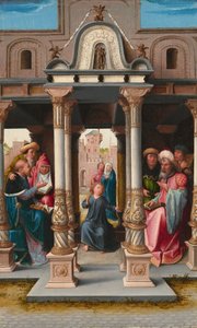 Le Christ parmi les docteurs [recto], vers 1513 - Bernaert van Orley