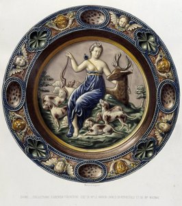 Diane (Artémis) chasseresse - Plat céramique, dans « L