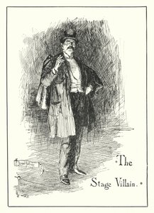 Le méchant de la scène (gravure) - Bernard (after) Partridge