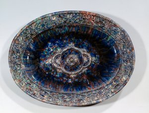 Grand plat ovale en faïence - Bernard (school of) Palissy