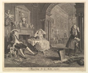Mariage à la mode, Planche II, 1er avril 1745 - Bernard Baron