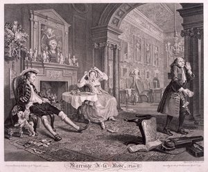 Mariage à la Mode, 1745, planche II - Bernard Baron