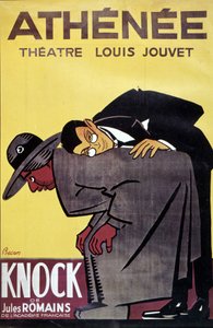 Affiche de « Knock » de Jules Romans au Théâtre Louis Jouvet « Athénée » - Bernard Becan