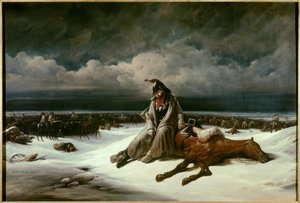Retraite de Russie (1812). Peinture de Bernard Edouard Swebach (1800-1870)