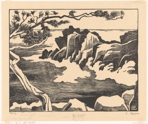 Côte rocheuse près de Saint-Raphaël - Bernard Essers (signed by artist)