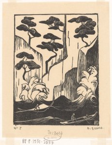 Côte rocheuse près de Santa Margherita Ligure - Bernard Essers (signed by artist)