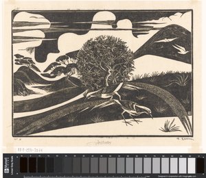 Deux faisans dans un paysage vallonné - Bernard Essers (signed by artist)