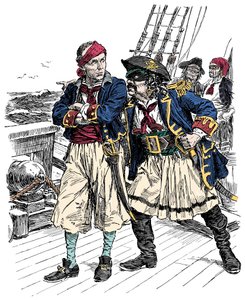 Deux pirates menaçants Illustration de Bernard Partridge (1861-1945) de 