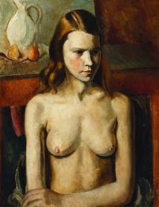 Jeune fille nue assise