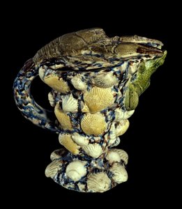Aquamarine rustique avec décoration en céramique de coquillages - Bernard Palissy