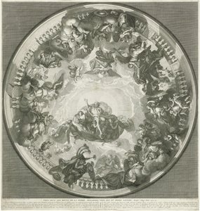 Plafond avec Christ envoyant le Saint-Esprit sur terre - Bernard Picart (workshop of)