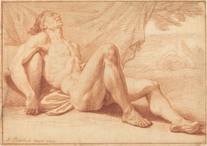 Un homme nu allongé - Bernard Picart