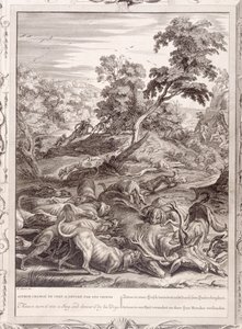 Actéon transformé en cerf et dévoré par ses chiens, 1731