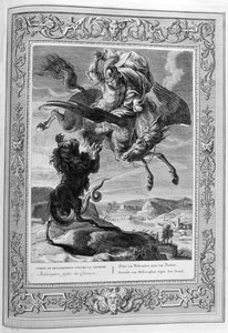Chimère tuée par Bellérophon (gravure) - Bernard Picart