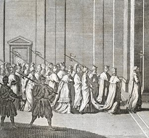 Différentes étapes du conclave, réunion des cardinaux pour l