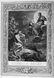 Endymion et la Lune (gravure) - Bernard Picart