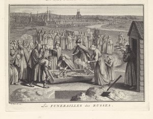 Funérailles en Russie, 1732 - Bernard Picart