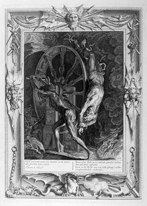 Ixion en Tartare sur la roue, 1733 - Bernard Picart