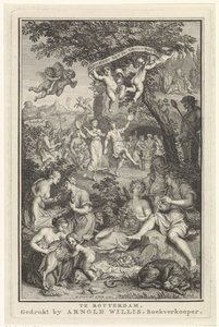 Paysage avec bergers et bergères (page de titre pour : F. Greenwood, Gedichten, 1719) - Bernard Picart