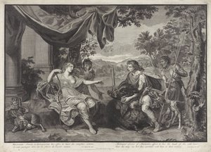 Méléagre donne la tête du sanglier de Calydon à Atalante (Histoire de Méléagre) - Bernard Picart