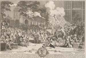 Monument consacré a la postérité en mémoire de la folie incroyable de la XX. année du XVIII. siècle - Bernard Picart