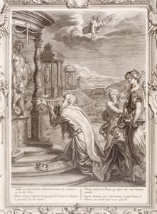 Œnée, roi de Calydon, ayant négligé Diane dans un sacrifice est puni pour son impiété, 1731 - Bernard Picart
