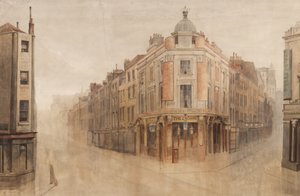 Le Crown, coin de Great White Lion Street, maintenant Mercer Street, et Monmouth Street, Seven Dials, Londres - Bernard Walter Evans