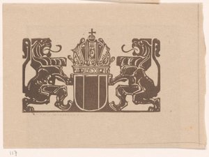 Blason avec deux lions
