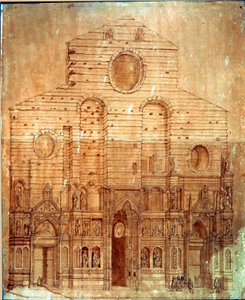 Façade de la cathédrale (duomo) de Florence - Bernardino Barbatelli Poccetti