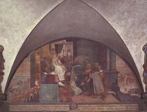Saint Antonin se présente au Pape Eugène III en tant qu