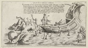 Char de triomphe du district siennois Onda (Triomfwagens pour un festival à Sienne en 1632) - Bernardino Capitelli