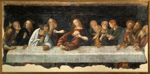 Italie, Vercelli, peinture de La Cène - Bernardino Lanino