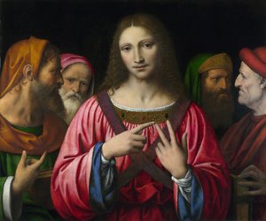 Le Christ et les docteurs de la loi Peinture de Bernardino Luini (1481-1532), vers 1515-1530 - Bernardino Luini