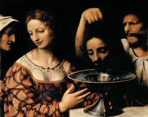 Le bourreau présente la tête de Jean-Baptiste à Hérode, 1527-31 - Bernardino Luini