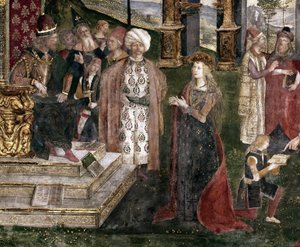 (détail) de la dispute de Sainte Catherine d