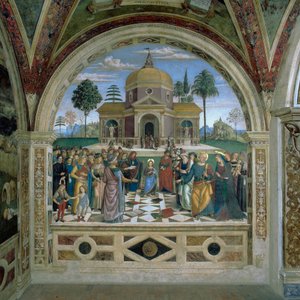 Discussion dans le Temple (fresque) - Bernardino di Betto Pinturicchio