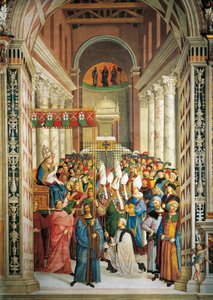 Couronnement du pape Pie II (détail) - Bernardino di Betto Pinturicchio
