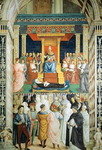 Pie II canonisant Sainte Catherine de Sienne en 1461 - Bernardino di Betto Pinturicchio